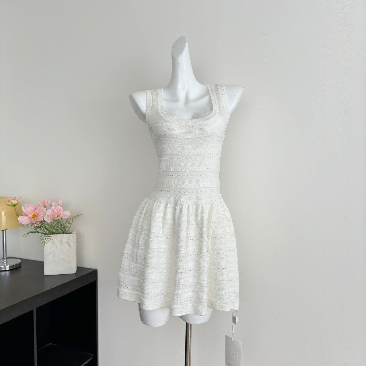 Lavender Purple Dress Womens Whitening Waist-Cinching Short Skirt
