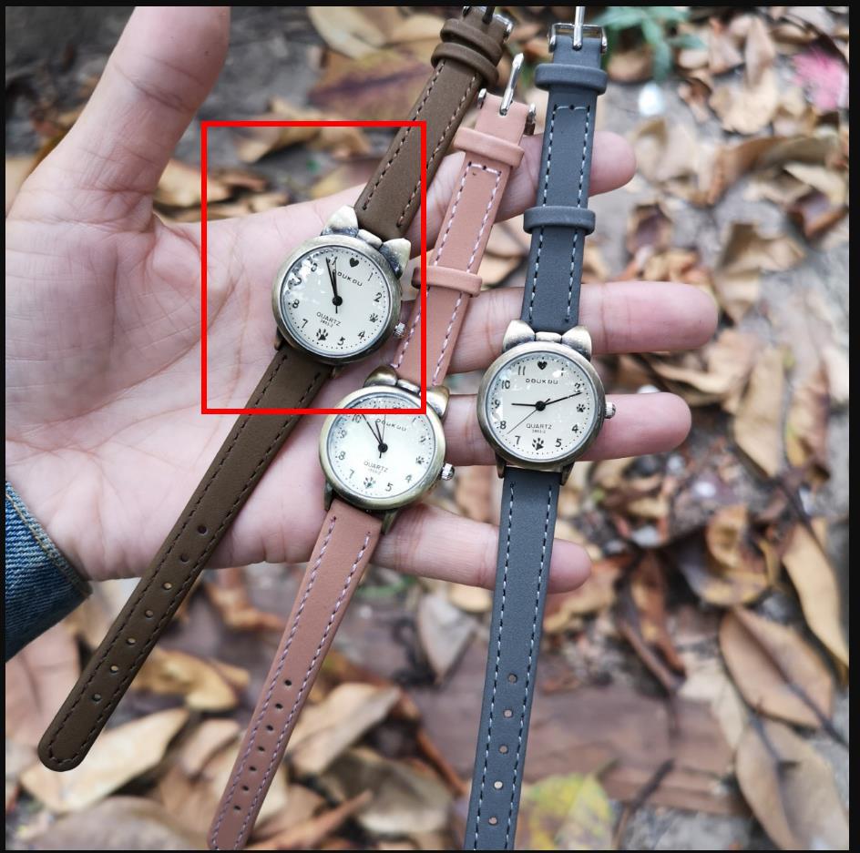 Bronze Kitty Trendy Fashion Numbers Student Watch