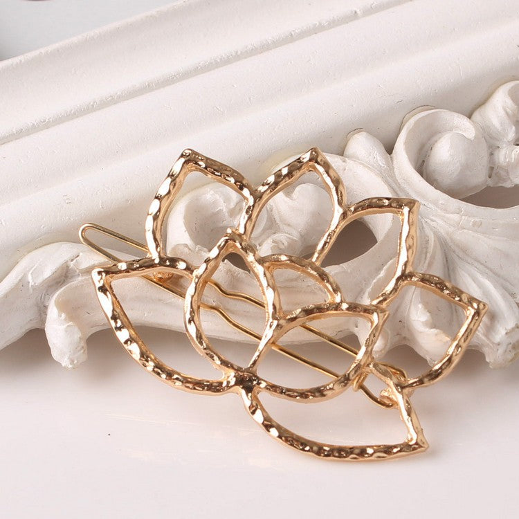 Literary Metal Lotus Shape Retro Hairpin