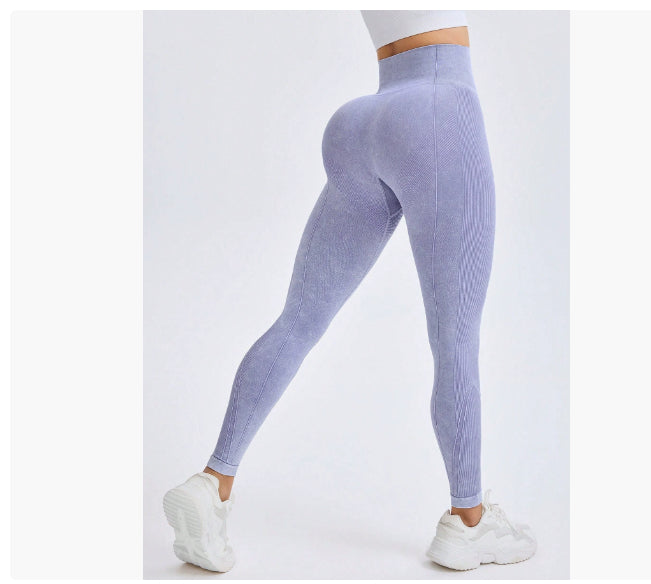 Nude Feel High Waist Hip Lifting And Belly Contracting Fitness Seamless Sports Pants