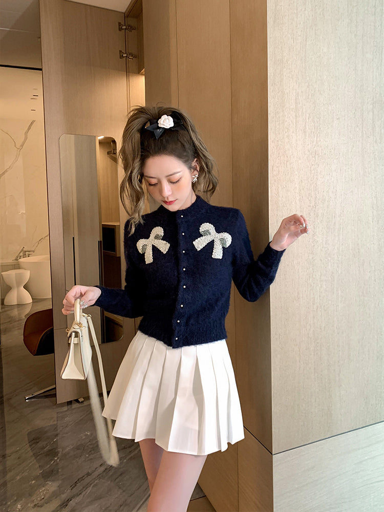 Japanese High End Soft Milk Design Outside Wear Lazy Style Sweater Coat