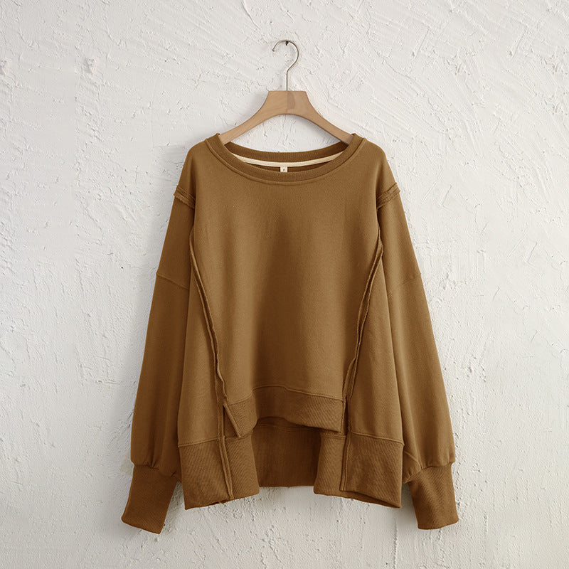 Female Loose And Irregular Niche Sweater Top
