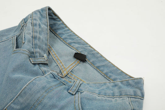 Søde, nuttede sommerfugle-vaskede denimbukser