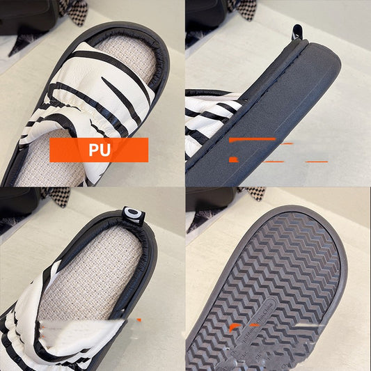 Thick Sole Sweat Absorbing Slippers For Indoor And Home Use