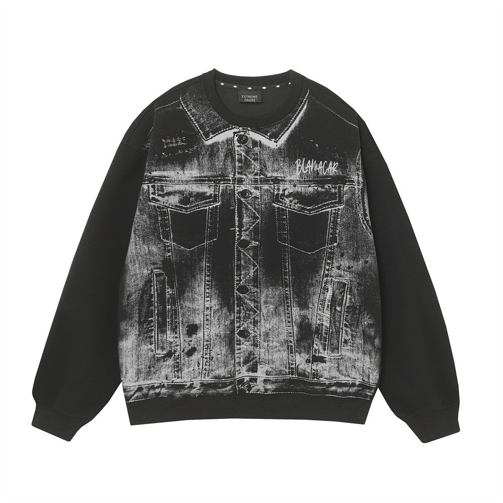 Casual Design Sense Niche Street Trendy Long-sleeve Sports Top