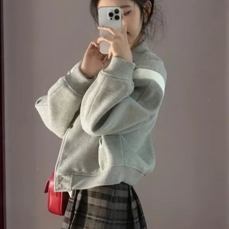 Women's French Niche-design Velvet-lined Top Jacket