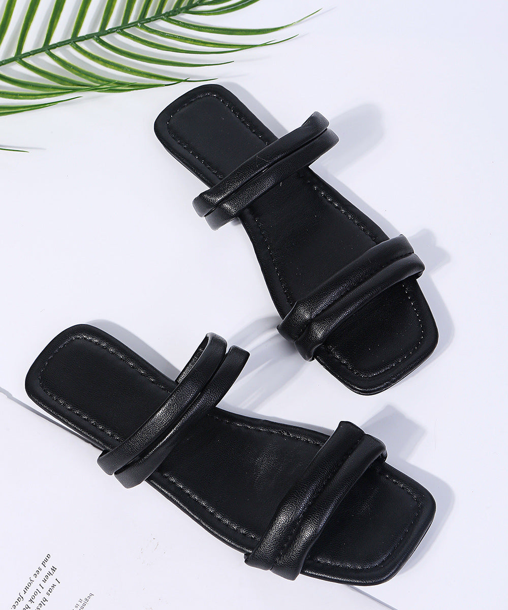 Square Head Sandals And Slippers With Bright Colors