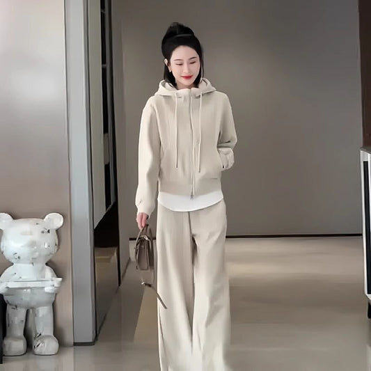 Fashion Casual Exercise Suit Women's Thickened Sweater Two-piece Set