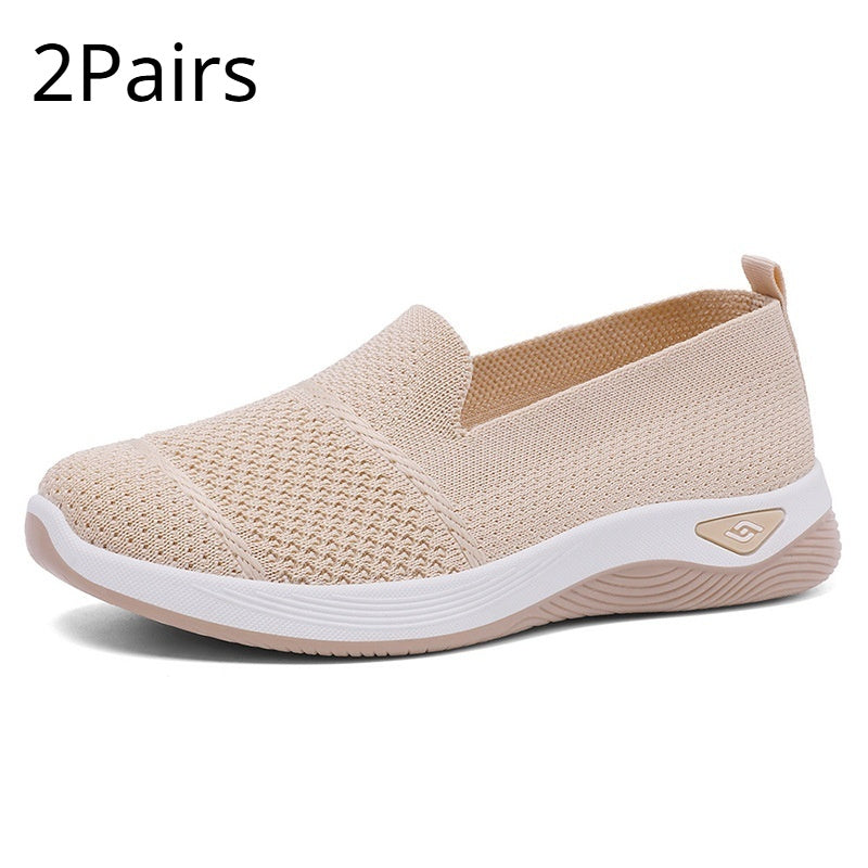 Slip-on Mother's Shoes Soft Sole Lightweight Old Beijing Cloth Shoes Shallow Mouth