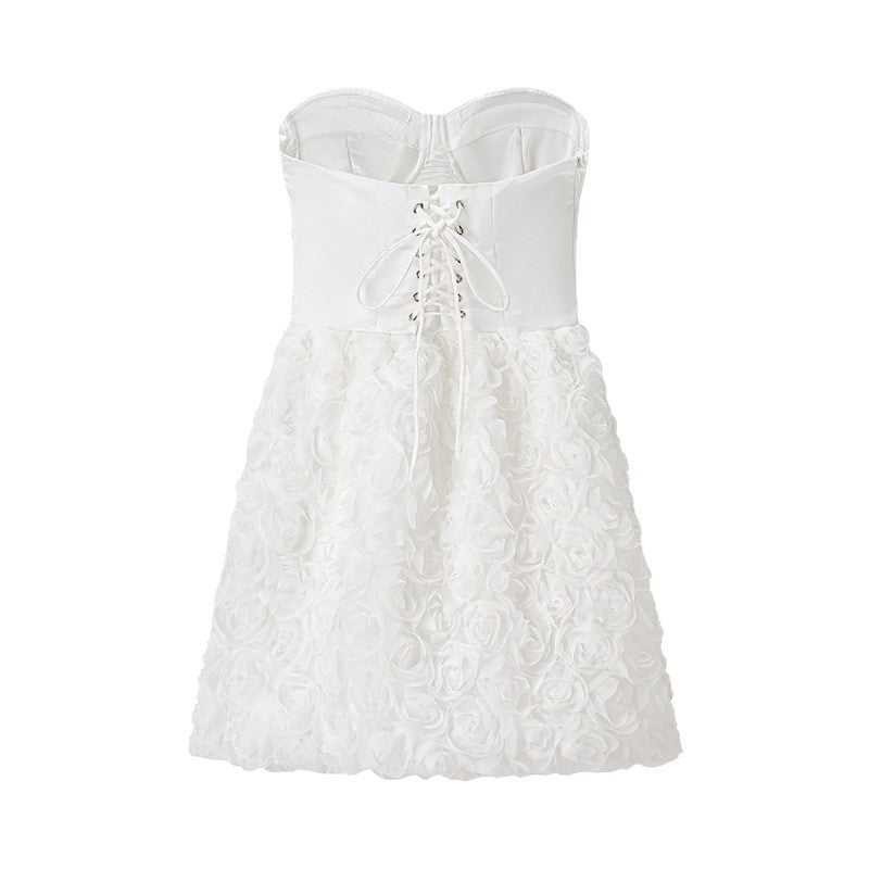 Womens Stylish Floral-embellished Designer Dress