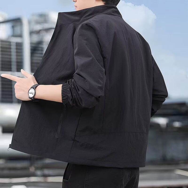 Men's Casual All-Match Loose Stand-Up Collar Jacket