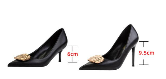 Women's Fashion Shallow Mouth Metal Buckle Party High Heels