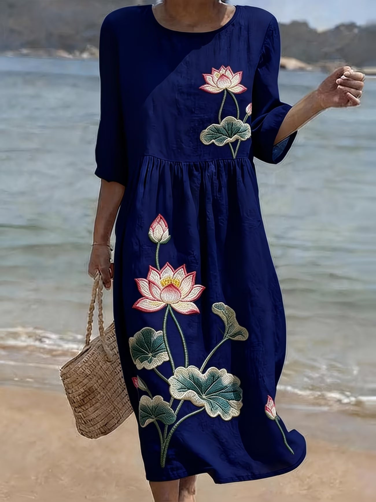 Casual Printed Temperament Long Skirt Girl