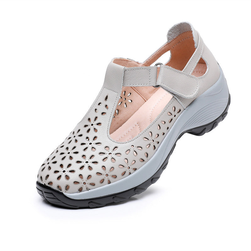 Womens Comfortable Flat Leather Shoes