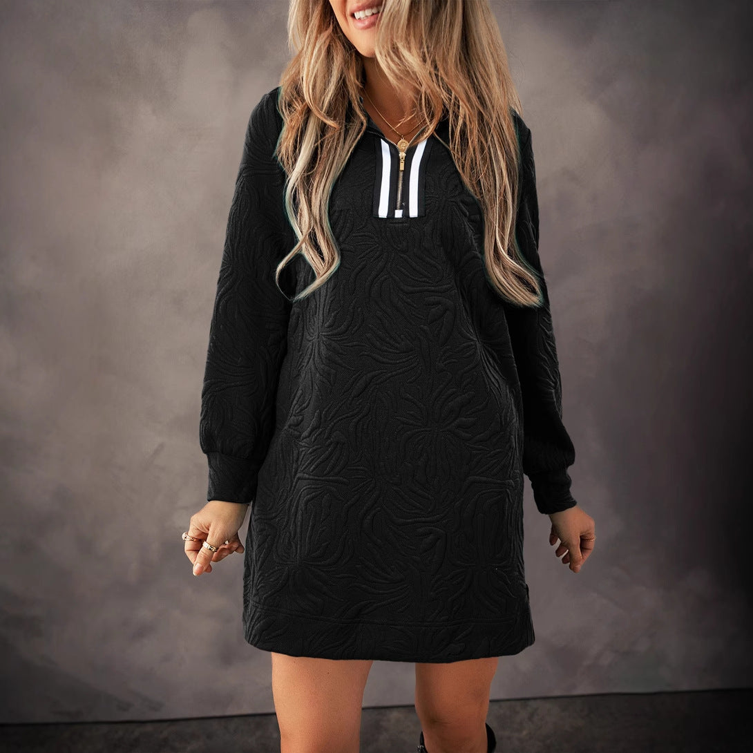 New Womens Long-sleeve Pullover Dress