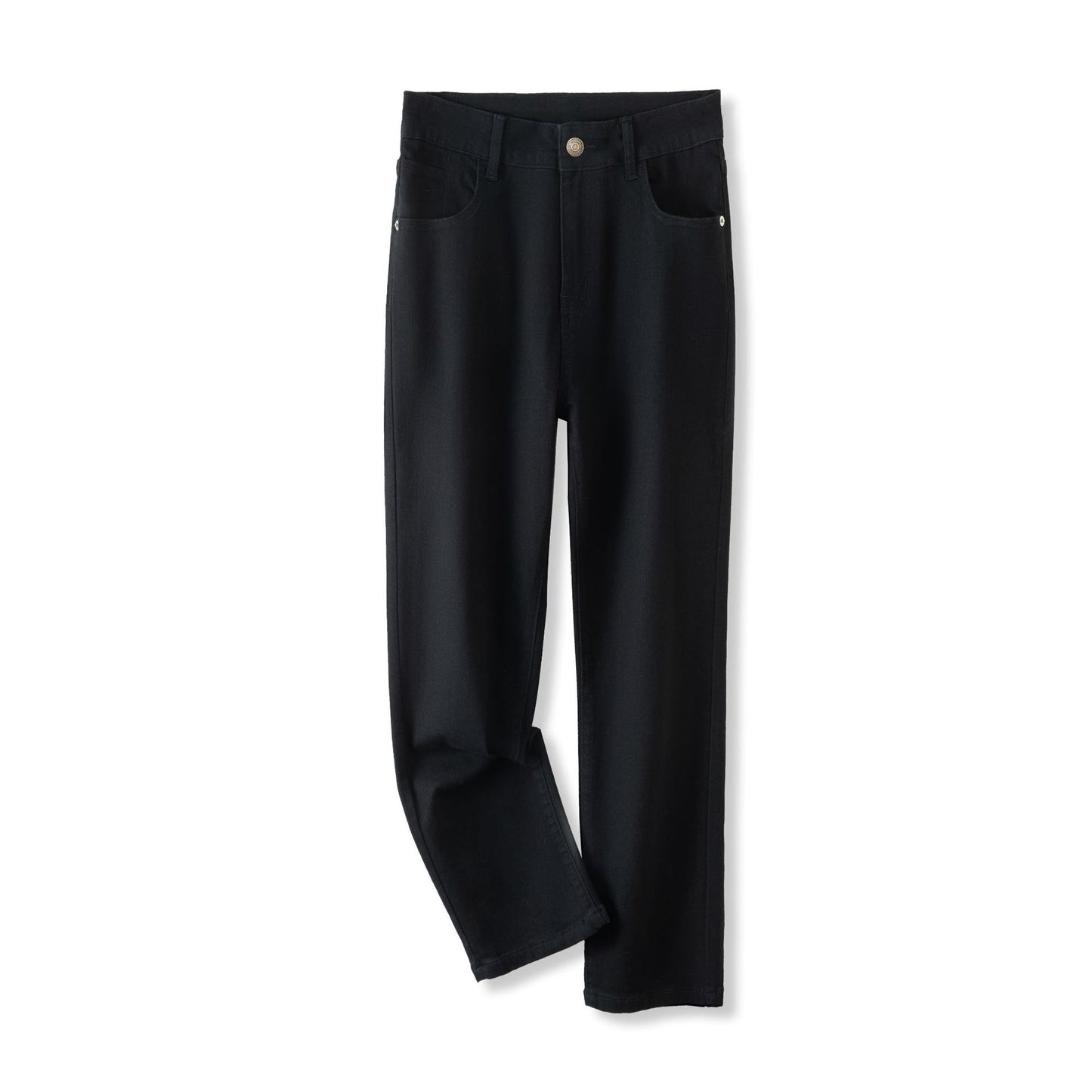 Fleece-lined Thick Cropped Jeans For Women