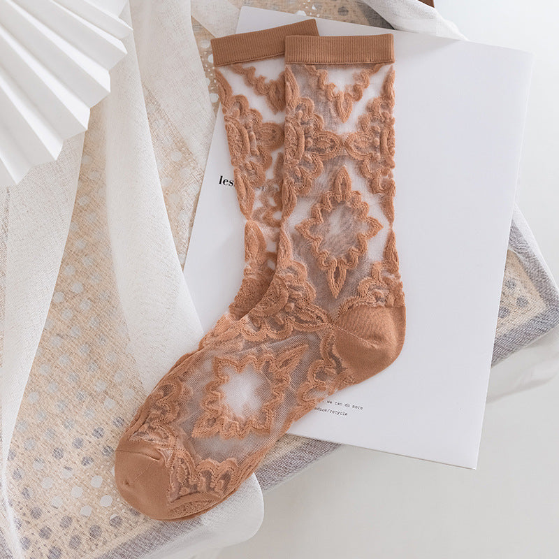 Spring And Summer Lolita Lace Thin Cotton Socks