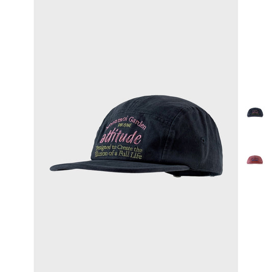Retro Flat-brim Cap With A Niche Washed-letter Design