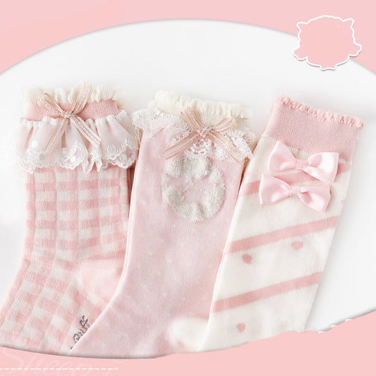 Cherry Blossom Series Spring Cute Girly Cotton Socks
