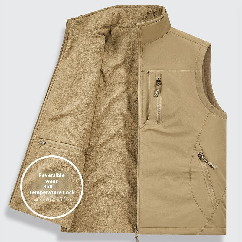 Men's Multi-pocket Outdoor Casual Stand Collar Work Vest