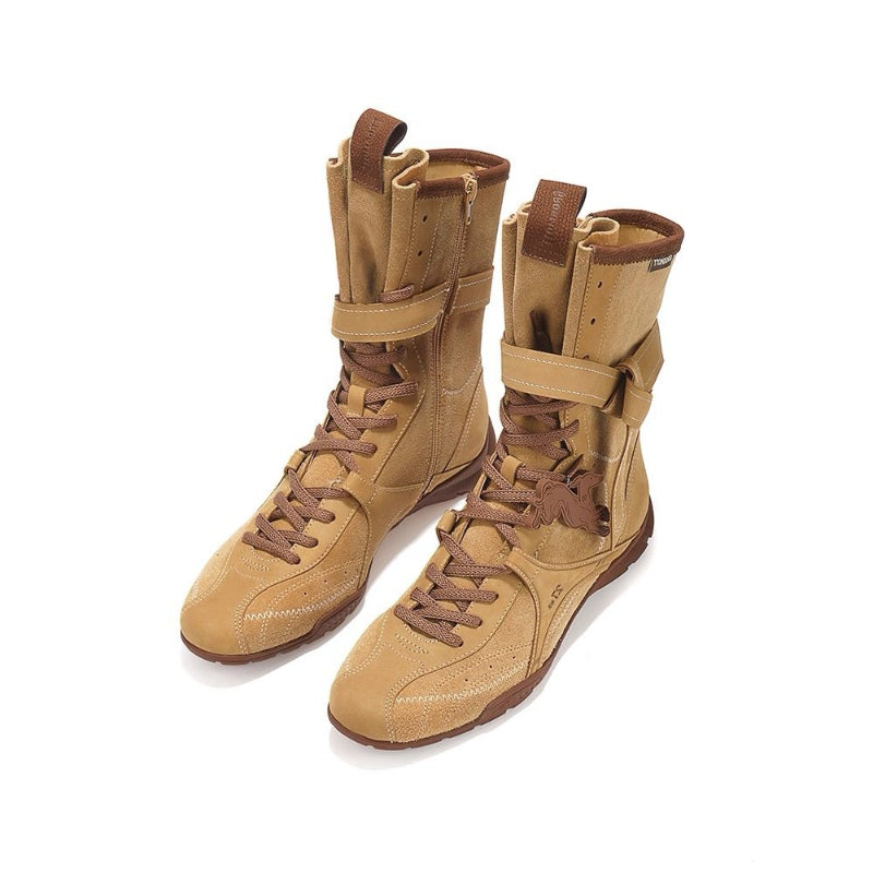 Vintage Leather Height-increasing Duck Versatile Boxing And Outdoor Dr Martens-style Boots