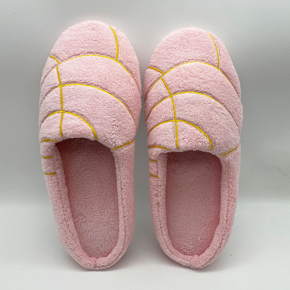Bread Plush Slippers For Indoor Use