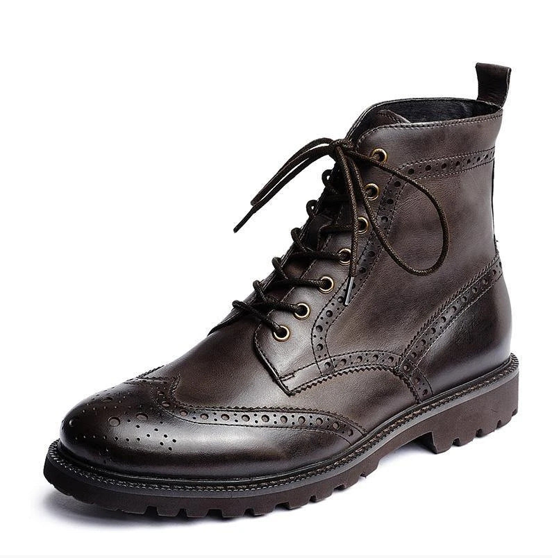 Low Heel Round Toe Low Top Men's Martin Boots