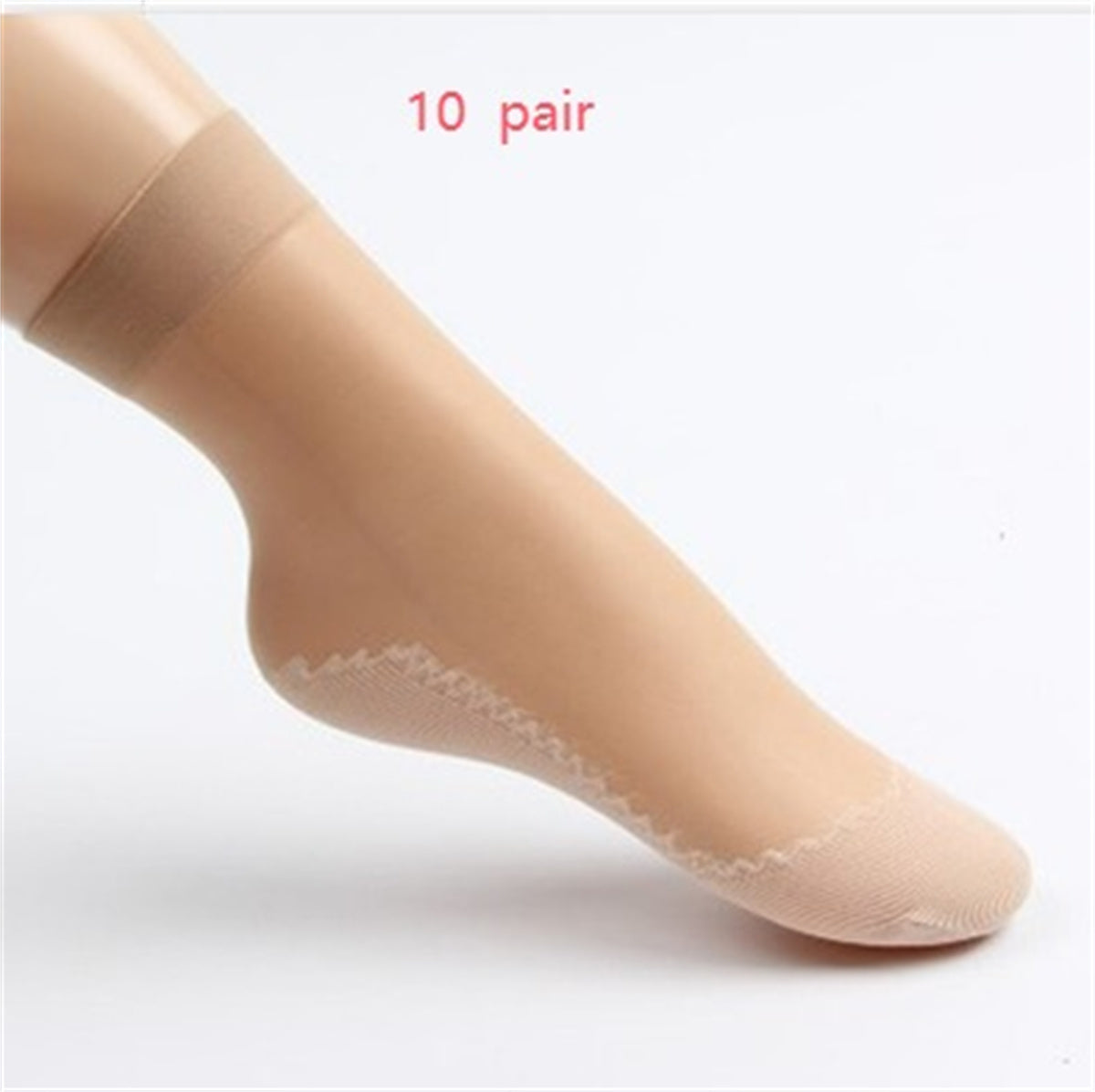 Velvet Women's Short Silk Stockings Pure Cotton Sweat Absorbing And Anti Slip