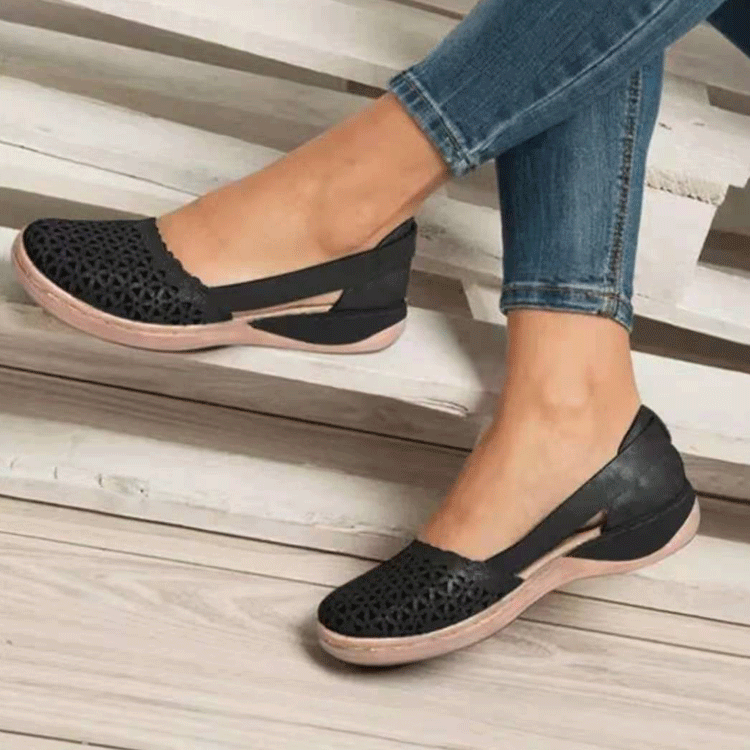 Lukong summer breathable sandals flat shoes
