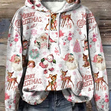 All-matching Printed Hooded Jacket Women's Top