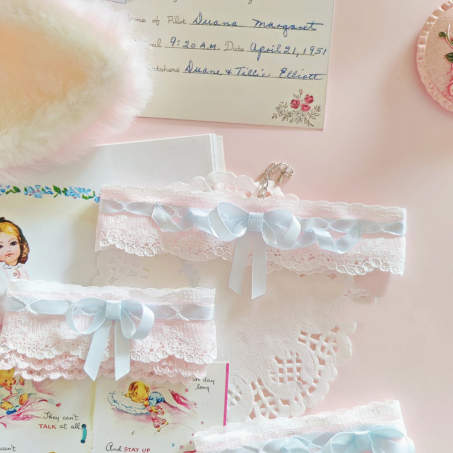 Dong Gan Falei Girl Vintage Sweet Side Clip