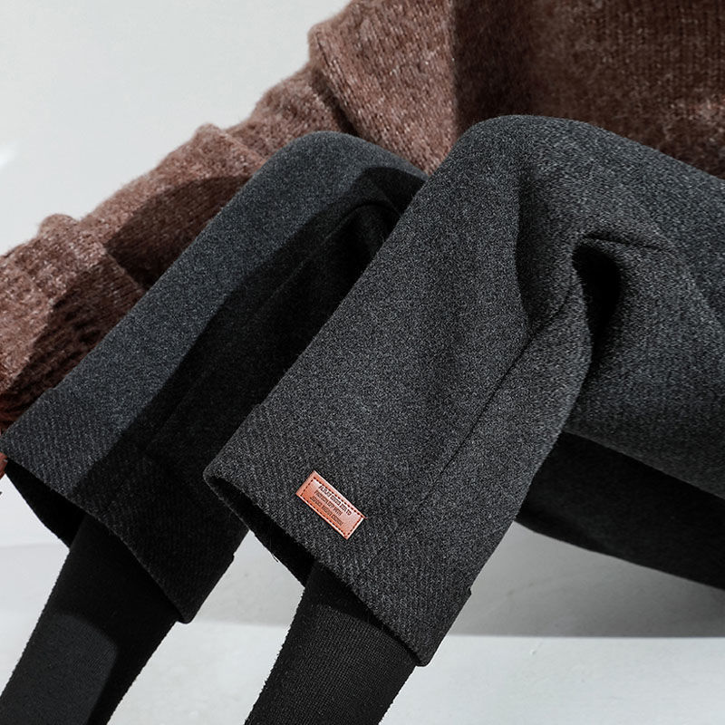 Nine Points Loose Drooping Thick Straight-leg Pants