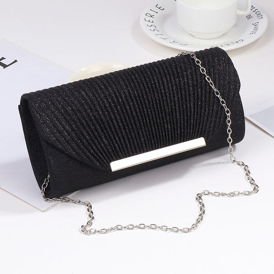 Metal Magnetic Buckle Portable Shell Pattern Chain Bag