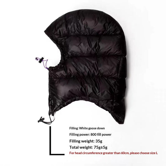Mens Winter Cycling Neck Gaiter And Mask Combo Warm Fleece-Lined Down Hat For Cold Weather Ride