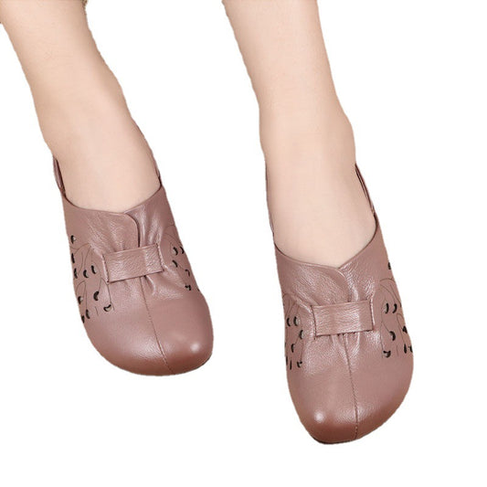 Women's Vintage Soft Sole Flat Non-Slip Leather Shoes