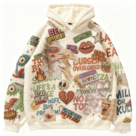 Mode Afslappet Trykt Polyester Sweater