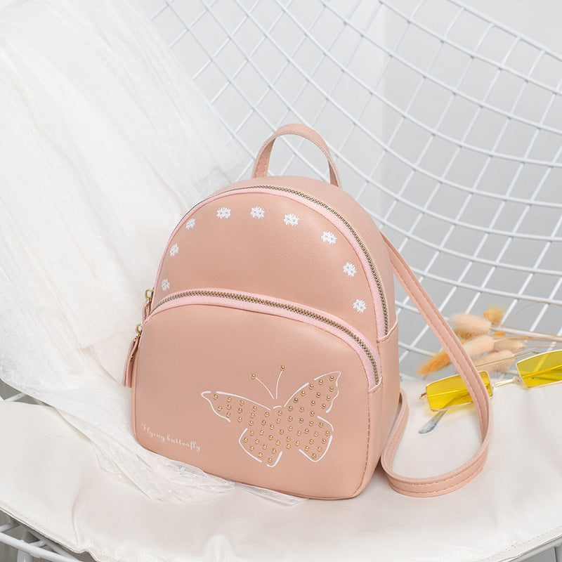 Printed Mobile Phone Bag, Rivet Butterfly Backpack