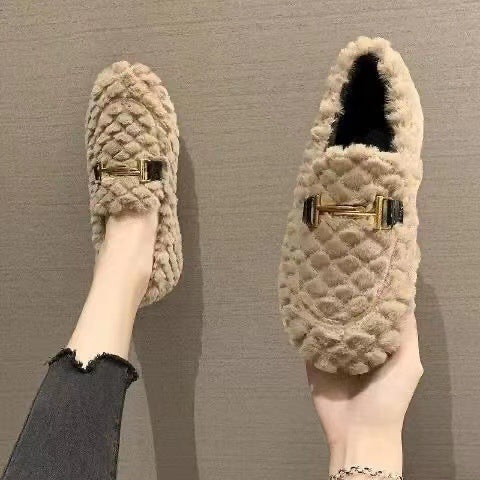 Fleece Warm Thick Soled Cotton Shoes Woolly Shoes Casual Shoes