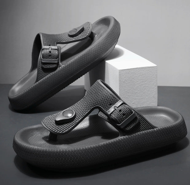 EVA spændeflip-flop mode skridsikre slip-on-sandaler udendørs dobbeltsidet strandsandal