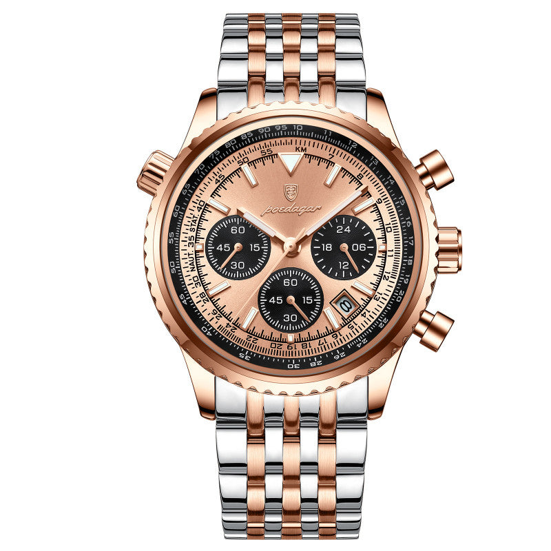 Automatic Mechanical Multi-function High-end Trendy Waterproof Watch Mens And Student Quartz Wristwatch