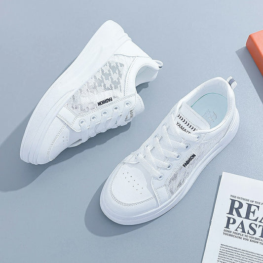 White Shoes For Women Spring And Summer Women's Breathable Versatile Casual Platform Sports