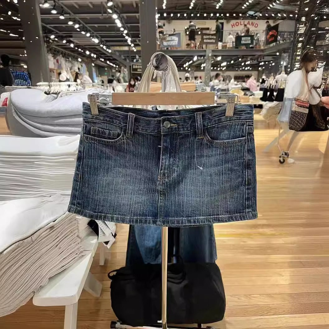 Line Slim Design Sense Niche High Waist Slim-fit Skirt
