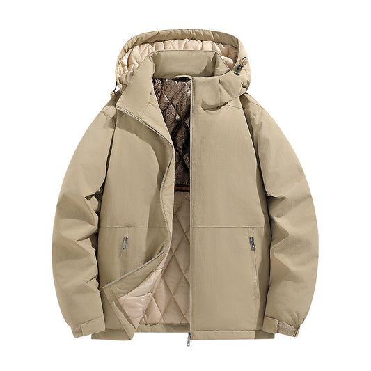Men's Plus-Size Casual Thermal Cotton Padded Jacket For Winter