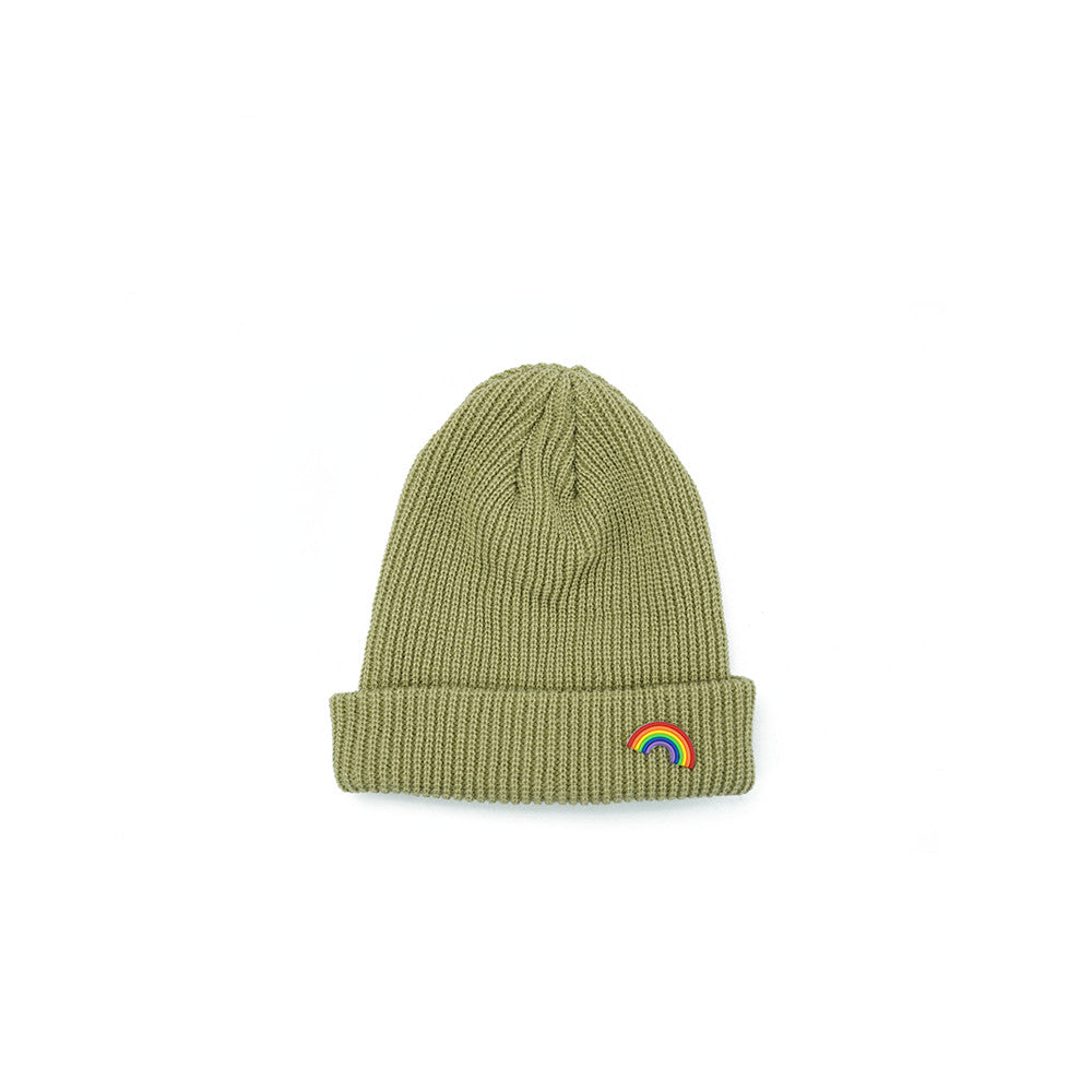 Men's And Women's Fashion Rainbow Elastic Warm Hat
