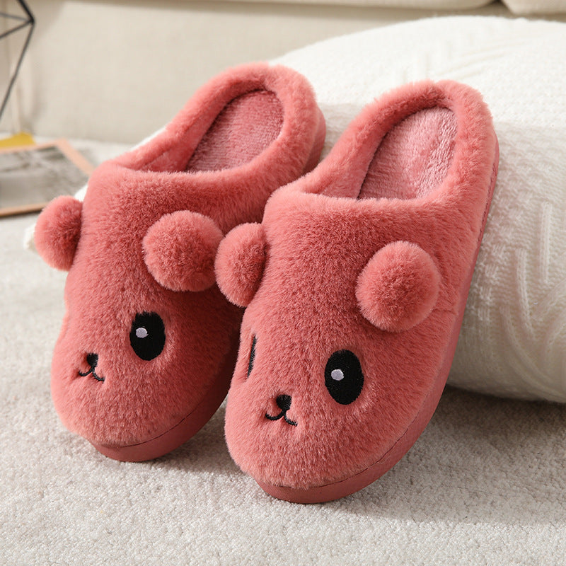 Cotton Slippers Couple Autumn And Winter Cute Cartoon Home Indoor
