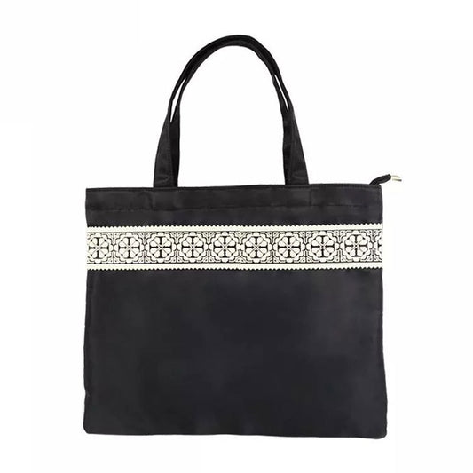 Ethnic Embroidery A4 Document Bag Zipper Data Bag