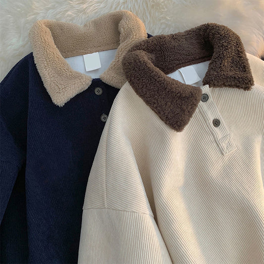 Women's Lamb Wool Corduroy Sweater