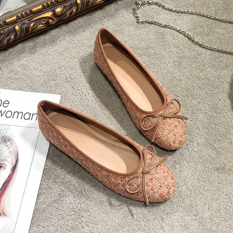 Flat Round Toe Soft Sole All Matching Peas Shoes