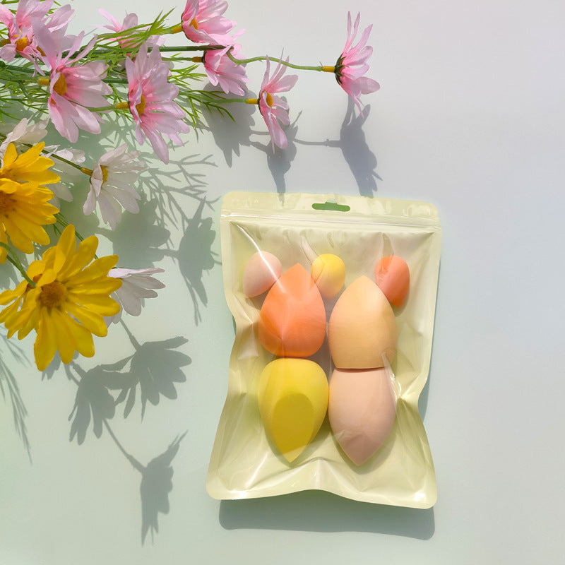 Macaron Bag Dopamine Cosmetic Egg Flocking Powder Puff