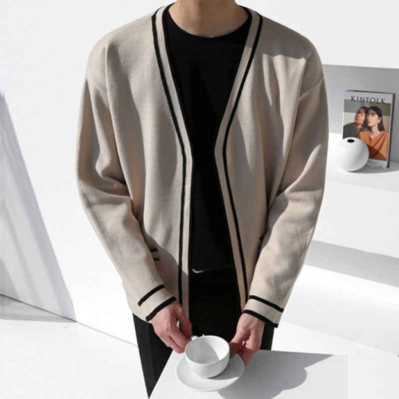 Sweater i koreansk stil løs afslappet trendsweater cardiganjakke